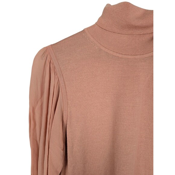 Ulla Johnson Orange Peach Liana Wool Silk Turtleneck Size M - Picture 4 of 9